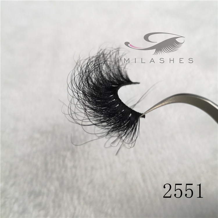 Cruelty free mink lashes supplier wholesale 25mm long lasting false eyelashes A-51